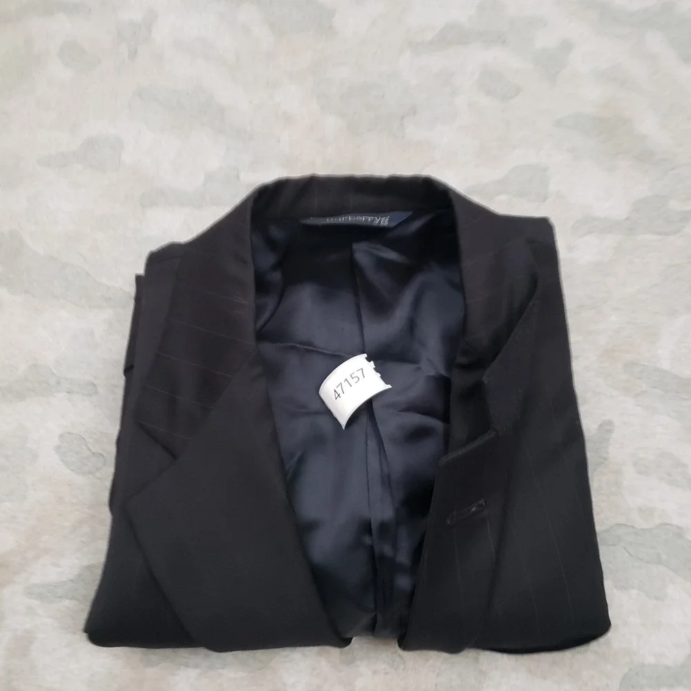 Vintage Burberry's Blazer Mens 40R Blue Super 100s Wool‎